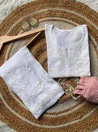 Light weight Mul Mul short Top - Chikankari official