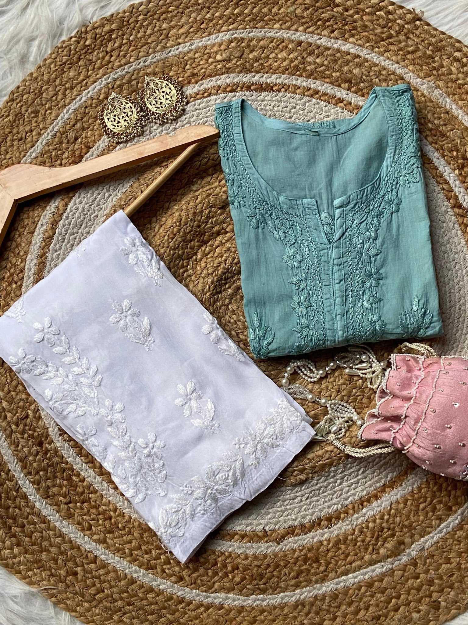 Light weight Mul Mul short Top - Chikankari official