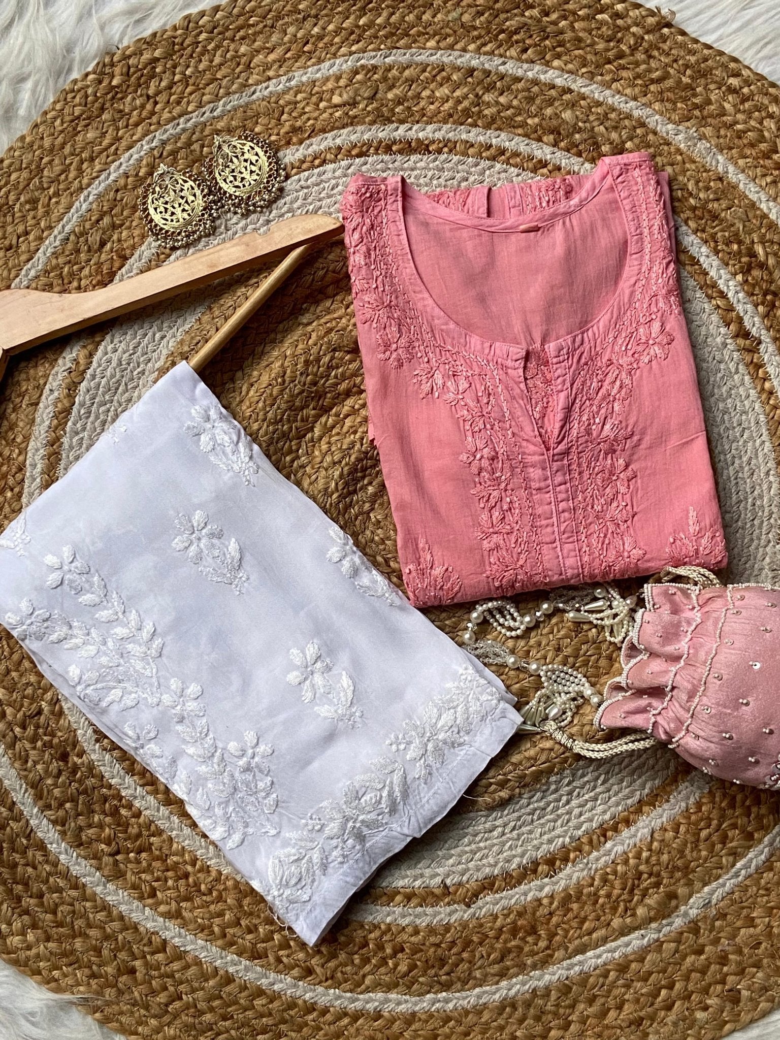 Light weight Mul Mul short Top - Chikankari official