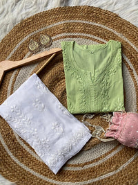 Light weight Mul Mul short Top - Chikankari official