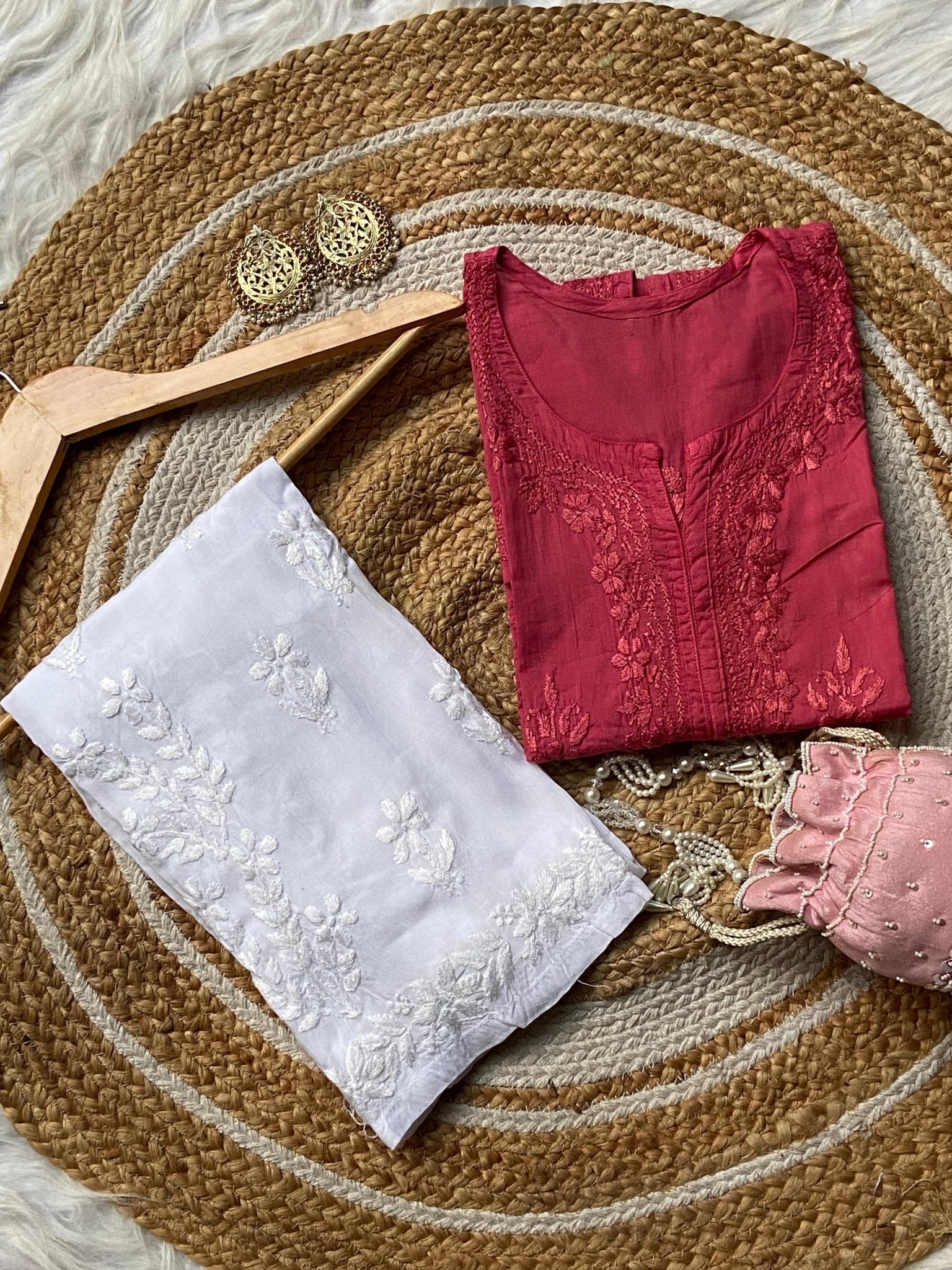 Light weight Mul Mul short Top - Chikankari official