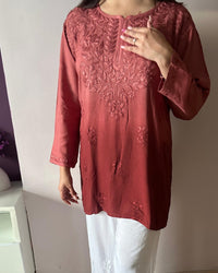 Light weight Ombre Dyed Rayon Short Tops - Chikankari official