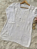 Light weight Ombre Dyed Rayon Short Tops - Chikankari official