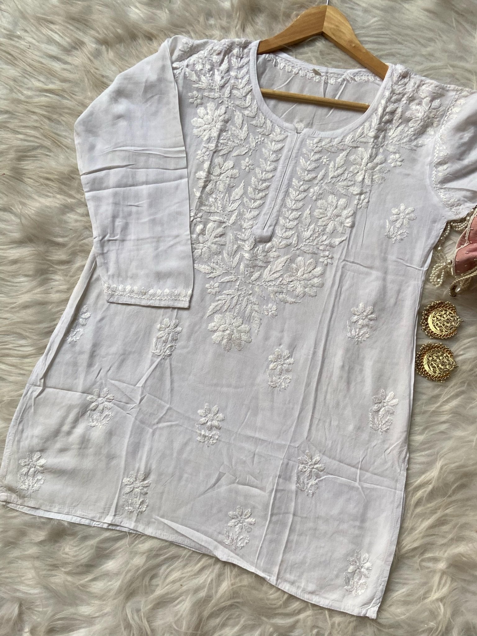 Light weight Ombre Dyed Rayon Short Tops - Chikankari official