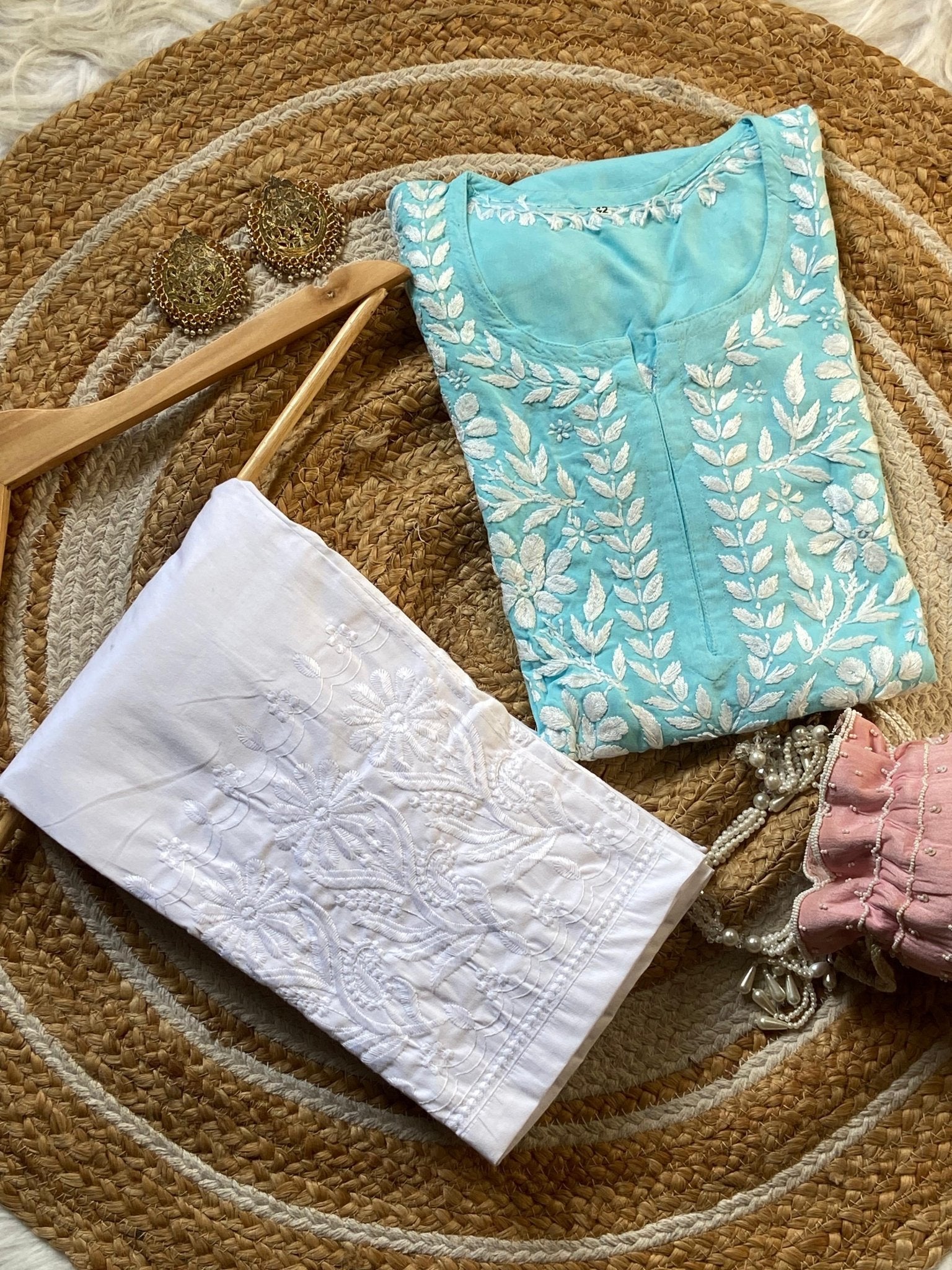 Light weight Rayon Summer short top - Chikankari official