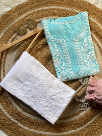 Light weight Rayon Summer short top - Chikankari official