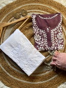 Light weight Rayon Summer short top - Chikankari official