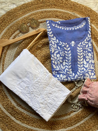 Light weight Rayon Summer short top - Chikankari official