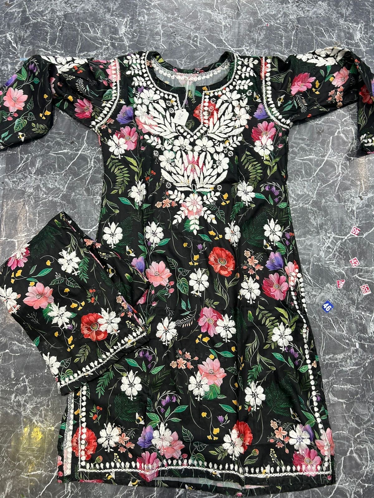 Limited Rayon co ord set - Chikankari official