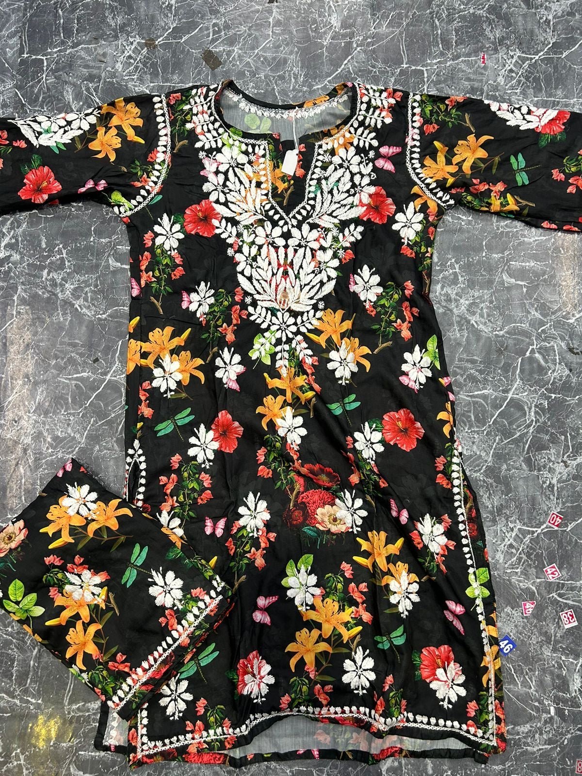 Limited Rayon co ord set - Chikankari official
