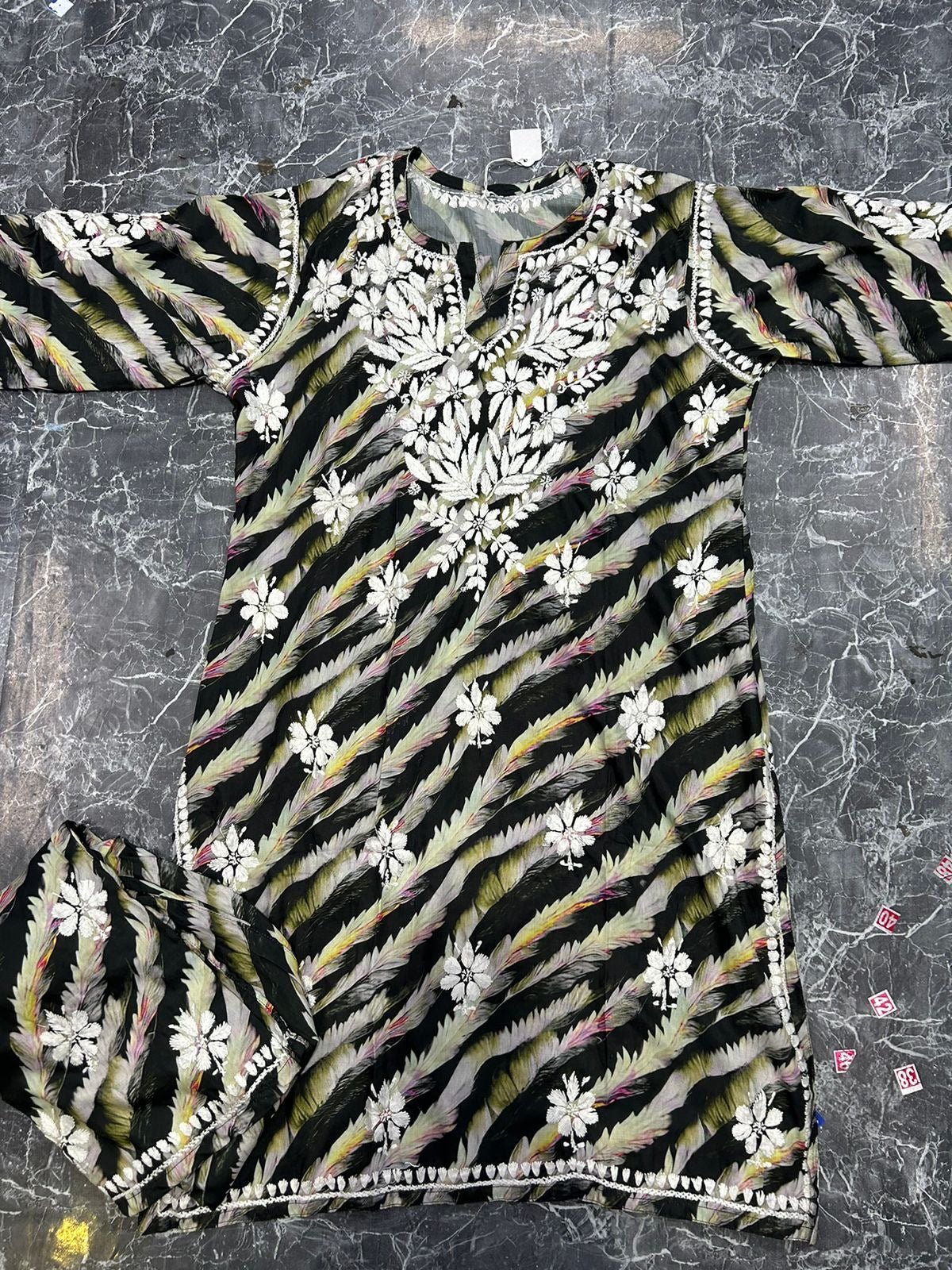 Limited Rayon co ord set - Chikankari official
