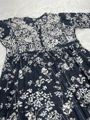 Long Adjustable Dori Gown - Chikankari official