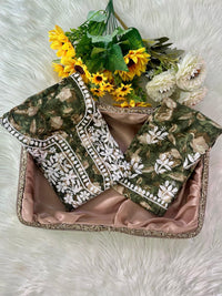 Long Mul printed Flowers set - Chikankari official