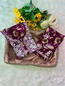 Long Mul printed Flowers set - Chikankari official