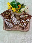 Long Mul printed Flowers set - Chikankari official