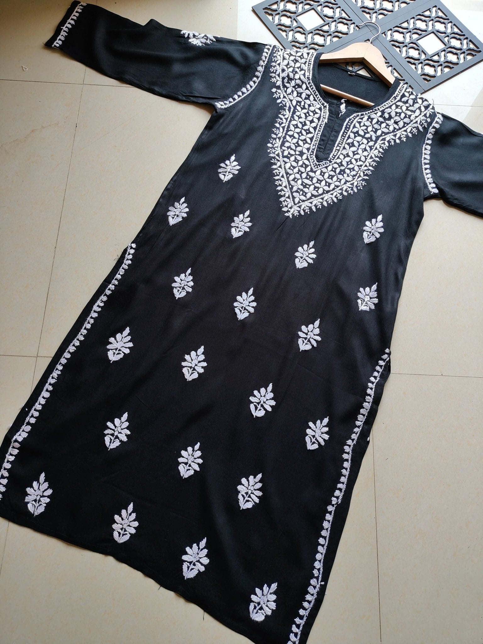 Long soft Regular Chikankari Kurtis - Chikankari official