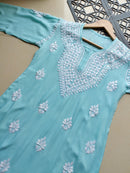 Long soft Regular Chikankari Kurtis - Chikankari official