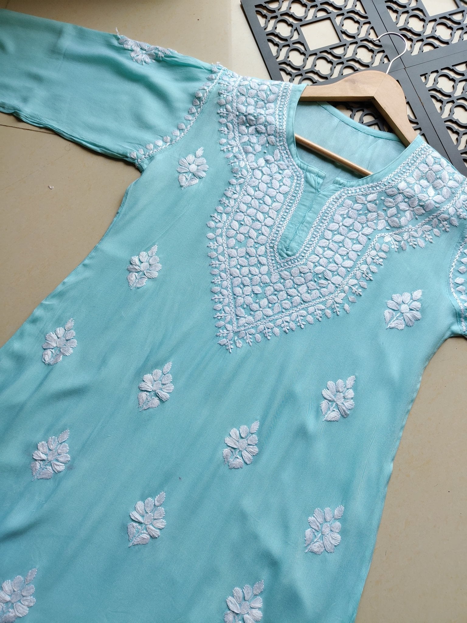 Long soft Regular Chikankari Kurtis - Chikankari official