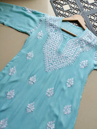 Long soft Regular Chikankari Kurtis - Chikankari official