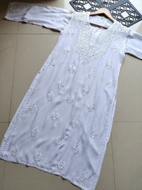 Long soft Regular Chikankari Kurtis - Chikankari official