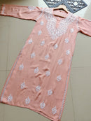 Long soft Regular Chikankari Kurtis - Chikankari official