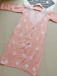 Long soft Regular Chikankari Kurtis - Chikankari official
