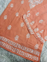 Lucknawi Heavy work Rayon Kurti with Free size plazzo - Chikankari official
