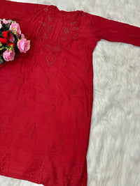 Lucknowi Chikankari Handwork Chanderi - Chikankari official