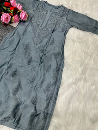 Lucknowi Chikankari Handwork Chanderi - Chikankari official