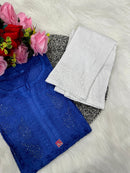 Lucknowi Chikankari Handwork Chanderi - Chikankari official