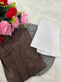 Lucknowi Chikankari Handwork Chanderi - Chikankari official