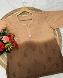 Lucknowi Chikankari Handwork Short Top - Chikankari official