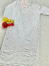 Lucknowi Chikankari Handworked Kurta - Chikankari official