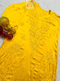 Lucknowi Chikankari Handworked Kurta - Chikankari official