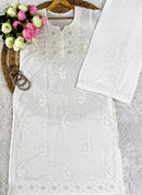 Lucknowi Chikankari Square Gala 3D Anchor Thread Hand Work - Chikankari official