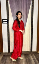 Lucknowi Ghass Patti Work Chanderi Kurti Plazzo Bharti Special - Chikankari official