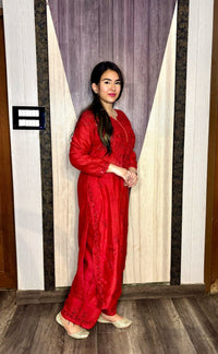 Lucknowi Ghass Patti Work Chanderi Kurti Plazzo Bharti Special - Chikankari official