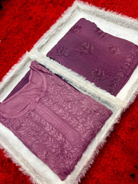 Lucknowi Handwork Ghasspatti heavywork Rayon set - Chikankari official