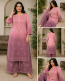 Lucknowi Handwork Ghasspatti heavywork Rayon set - Chikankari official