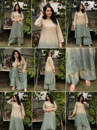 Lucknowi Handwork Ghasspatti heavywork Rayon set - Chikankari official