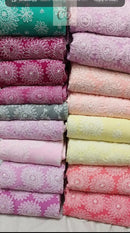 Lucknowi Heavy Georgette’ Skirt with Heavy Buta On pallu Saree - Chikankari official