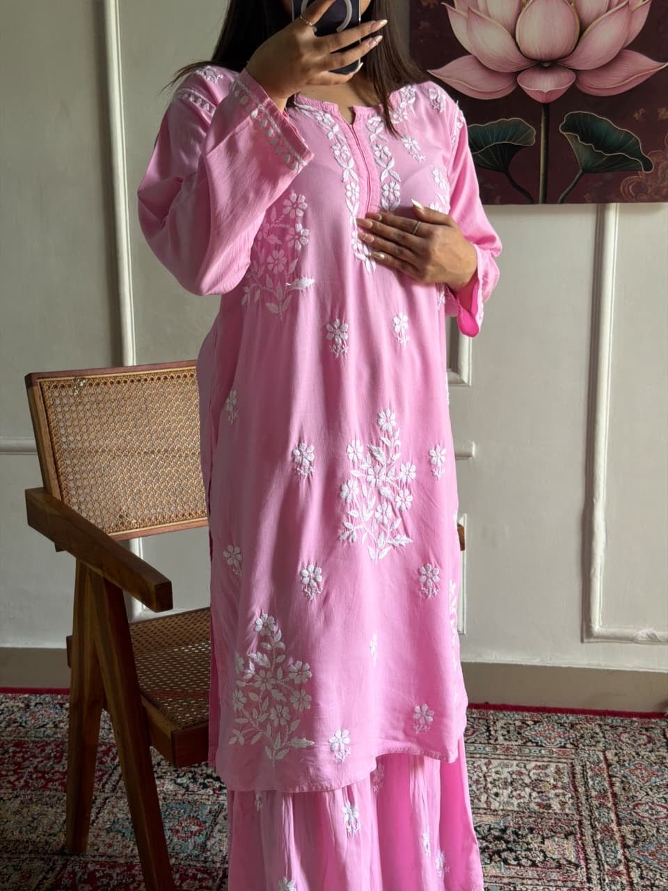 Lucknowi Rayon Gharara Set