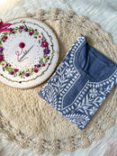 Luxurious feels Cotton Short Tops - Chikankari official