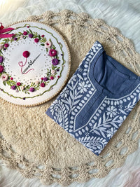 Luxurious feels Cotton Short Tops - Chikankari official
