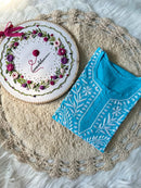 Luxurious feels Cotton Short Tops - Chikankari official