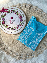 Luxurious feels Cotton Short Tops - Chikankari official