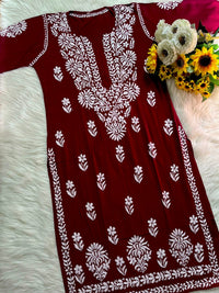 Minimal Lightweight ghaspatti rayon set - Chikankari official