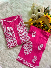 Minimal Lightweight ghaspatti rayon set - Chikankari official