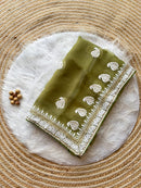 Mitali pure organza silk Saree - Chikankari official