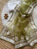Mitali pure organza silk Saree - Chikankari official